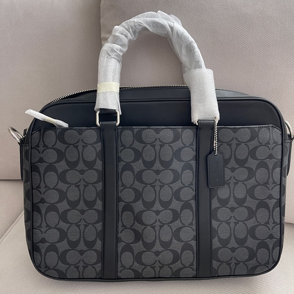 Coach F54803 Men's Signature Slim Brief Bag